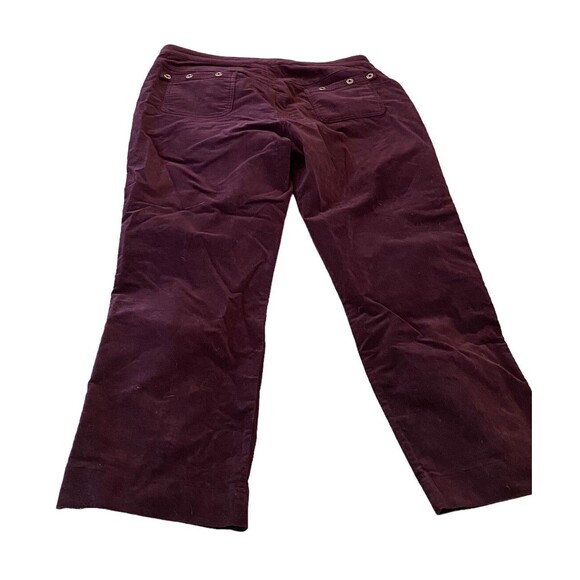 Women’s Extreme Burgundy High Waist Corduroy Jeans Size 5 Metal Studs - Picture 11 of 14